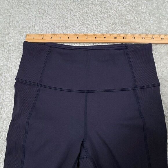 Lululemon On Your Mark Crop Legging Navy Blue - Picture 13 of 15